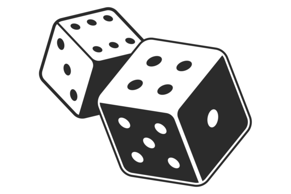Download Gambling Dice Cubes Black Icon. Random L - Premium Resources