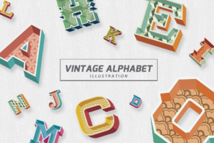 Download Vintage Alphabet Illustration - Vintage Collection
