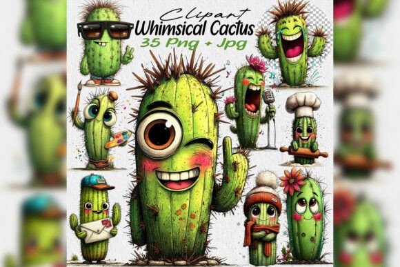 Download Whimsical Cactus PNG Clipart Birthday Pa - Cactus png Collection