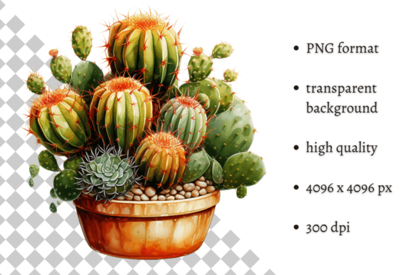 Download Potted Cactus PNG Illustration - Cactus png Collection