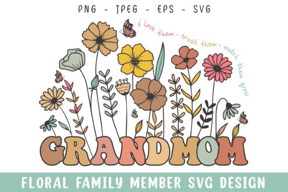 Download Floral Grandmom Vintage Flower Design - Vintage Collection